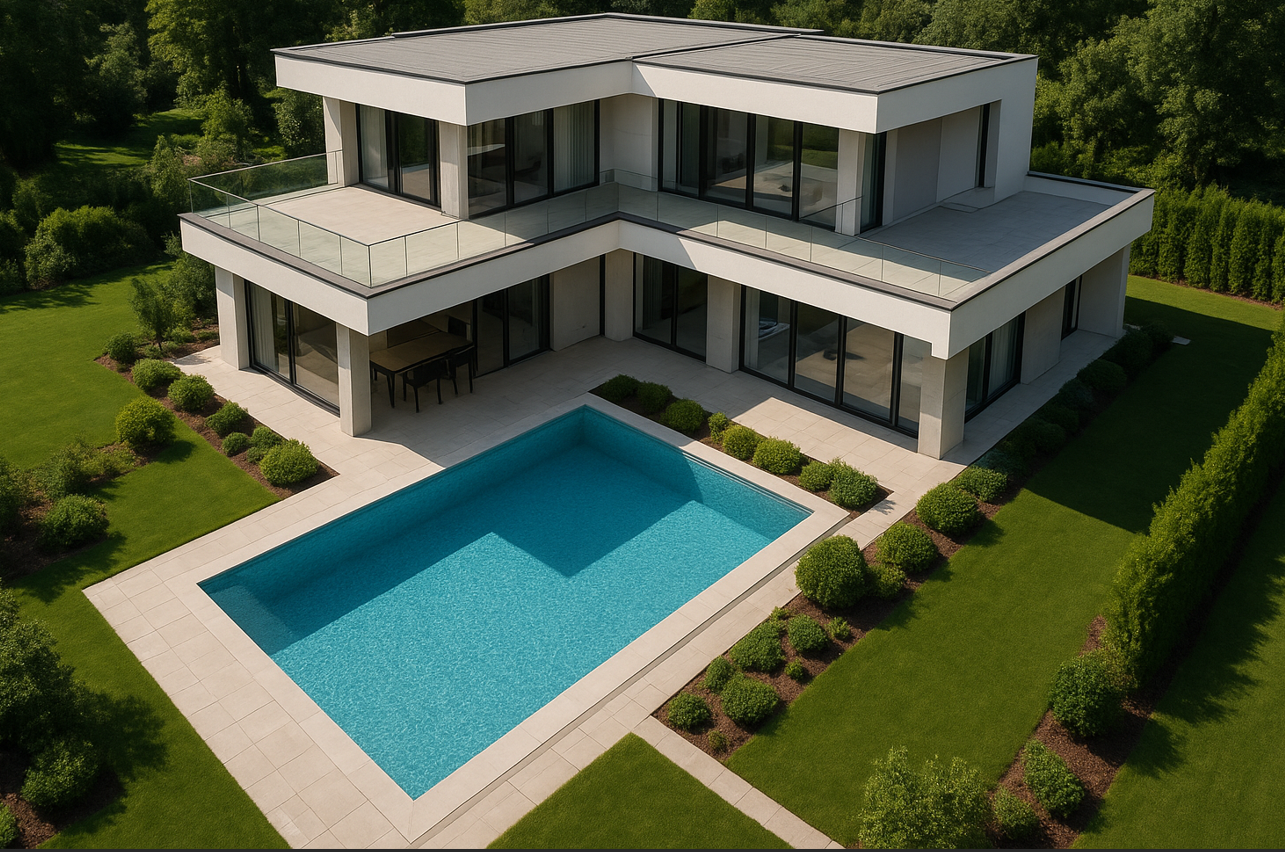 Строителство на къща с басейн